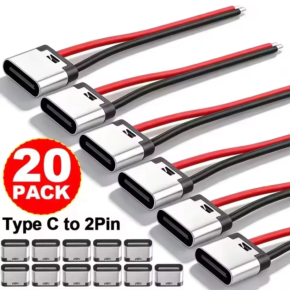 5-20PCS Type-C 2Pin Solder Wir - đánh giá và giá Usb C Cable